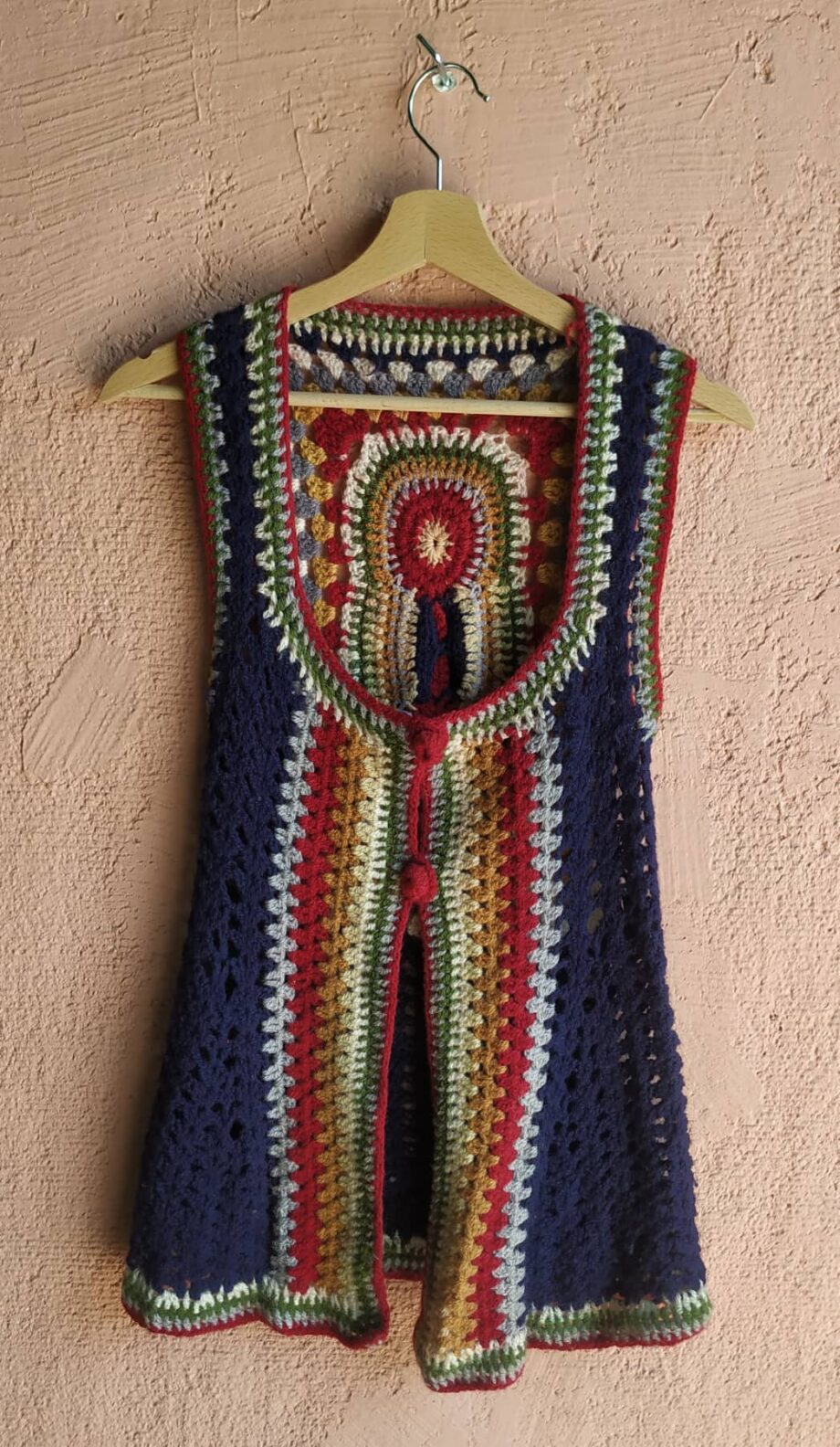 Vintage Handmade Wool 70s Waistcoat