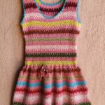Vintage Handmade Crochet 70s Dress