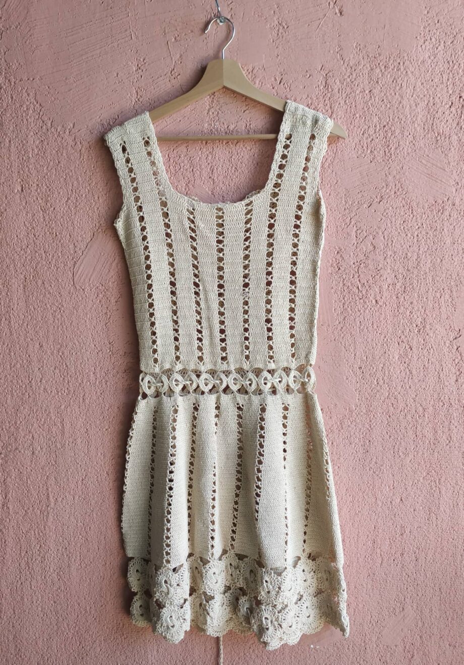 Vintage 70s Handmade Crochet Dress 1
