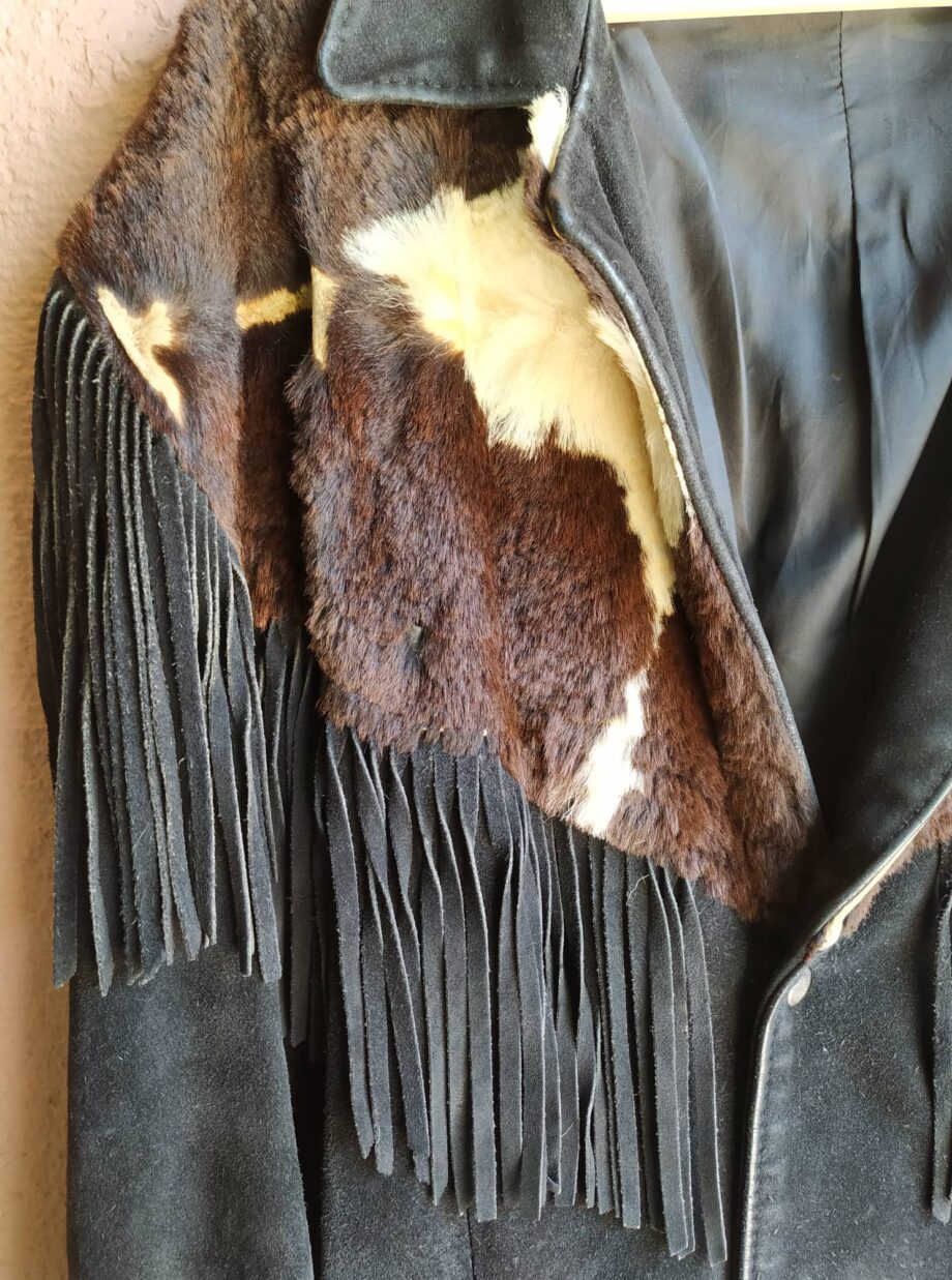 Vintage Fringe Suede Navajo Jacket with Pony details 2