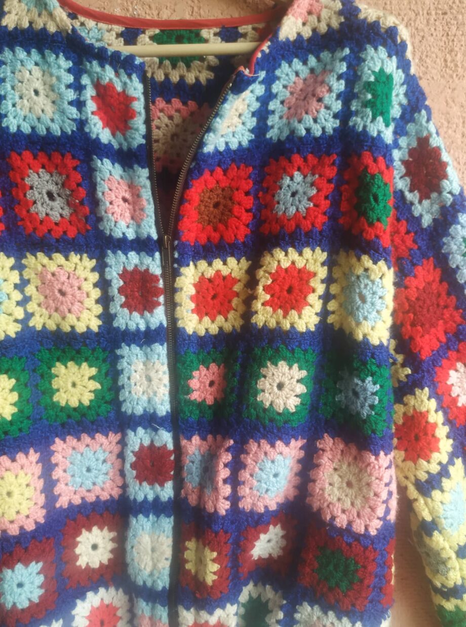 Vintage Handmade Multicolored Wool Jacket 2