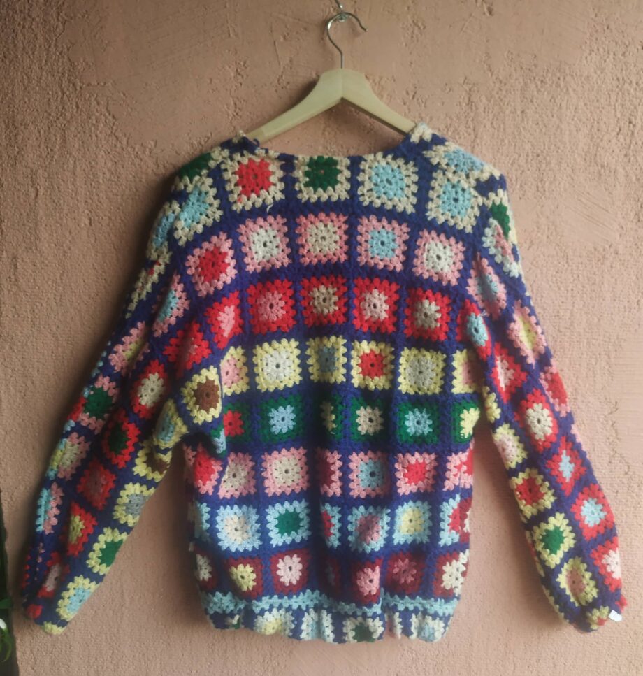 Vintage Handmade Multicolored Wool Jacket 3