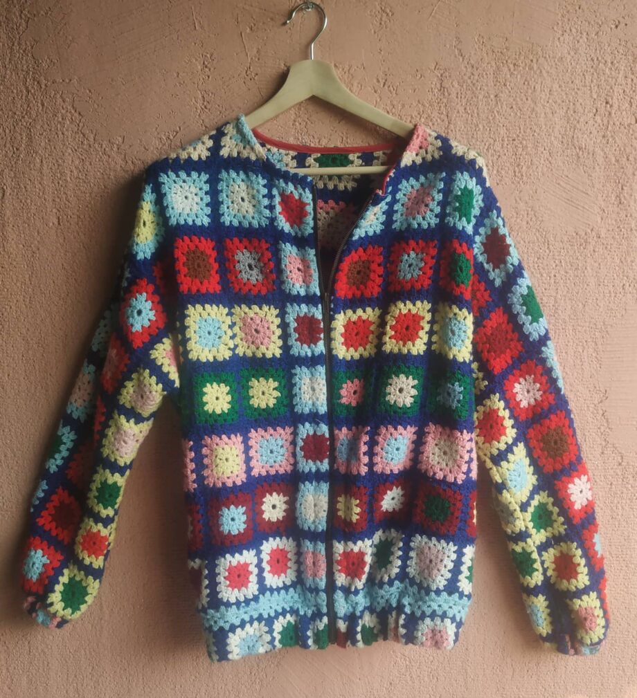 Vintage Handmade Multicolored Wool Jacket 1